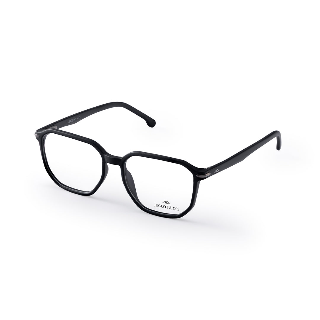 Hexin Black – Slim Hexa Acetate Eyeglasses
